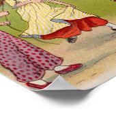 Meisjes die touw springen in de 19e eeuw poster (Hoek)