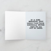 MEISJES DIE U (MAAR) BIRTHDAY-KAARTEN BEWERKEN KAART (Binnen)