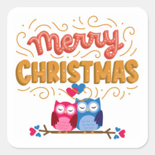 MEISJES DIE VAN CHRISTMAS EN VAN DE PARTIJ VAN NIE VIERKANTE STICKER