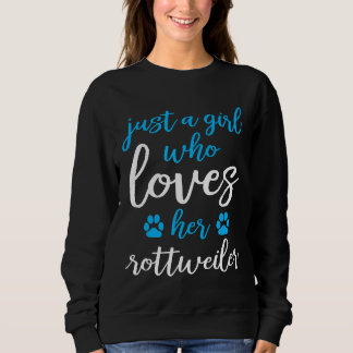 Meisjes die van hun honden houden rottweiler trui