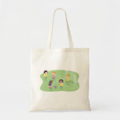 Meisjes die Voetbal Football Canvas tas spelen (Voorkant)
