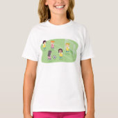 Meisjes die Voetbal Football T-Shirt spelen (Voorkant)