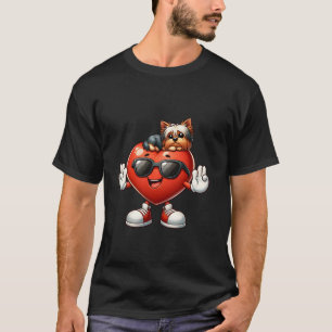 Meisjes Dierenvrienden Yorkshire Terrier Valentijn T-shirt