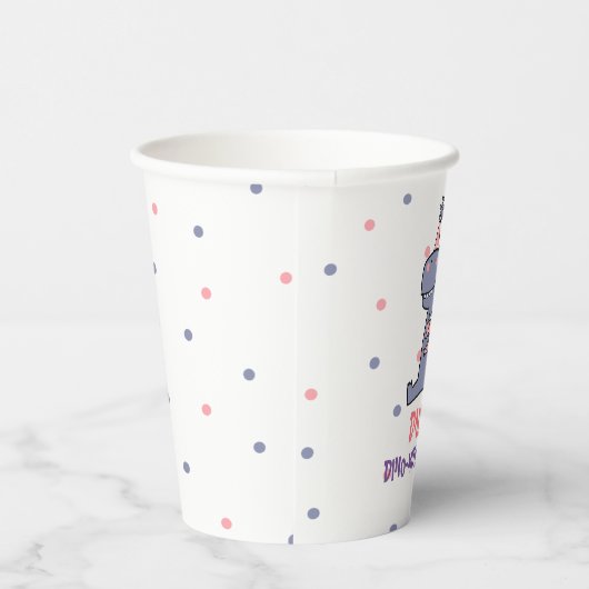 Meisjes Dino-Mite Verjaardag Paper Cup Papieren Bekers (Rechts)