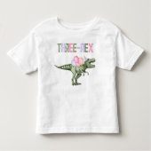 Meisjes Dinosaur Three-Rex Shirt (Voorkant)