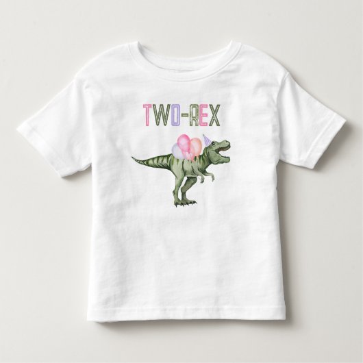 Meisjes Dinosaur Two-Rex Shirt (Voorkant)