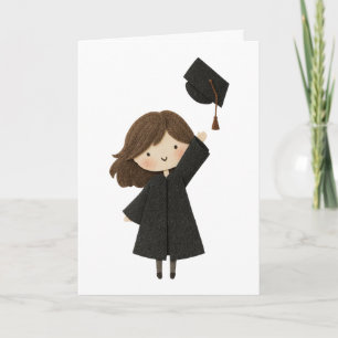 Meisjes diploma kaart - Vouwkaart
