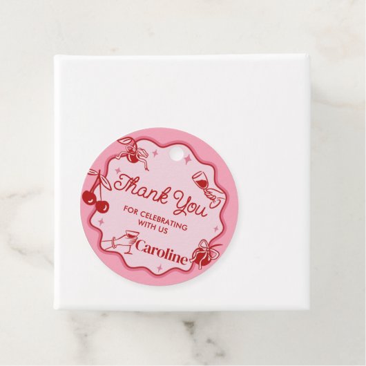 Meisjes Dirty Thirty Birthday Round Bedankjes Labels (In situ)