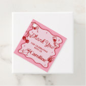 Meisjes Dirty Thirty Birthday Square Bedankjes Labels (In situ)