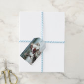 Meisjes doen alsof ze paarden op het strand zijn cadeaulabel (Met Touw)