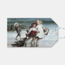 Meisjes doen alsof ze paarden op het strand zijn