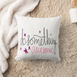 Meisjes doen iets Geweldige Typografie Pillow Kussen