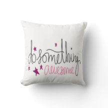 Meisjes doen iets Geweldige Typografie Pillow