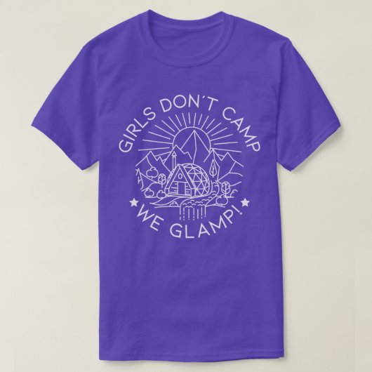 Meisjes Dont Camp We Glamp T-shirt (Design voorkant)