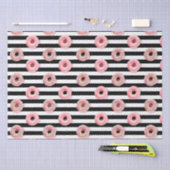 Meisjes Donuts patroon roze witte strepen Tissuepapier (Craft)