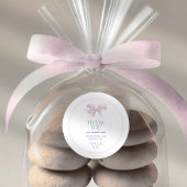 Meisjes Doop Bedankt Sticker – Roze Strik