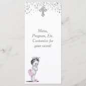 Meisjes Doop Christening Menu Programma (Voorkant)