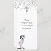 Meisjes Doop Doop Menu Programma (Voorkant / Achterkant)