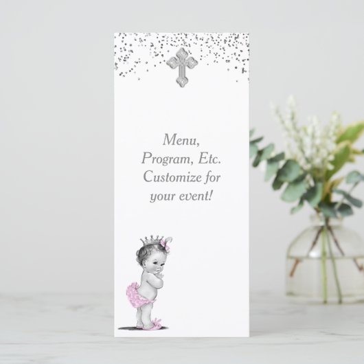 Meisjes Doop Doop Menu Programma (Staand voorkant)