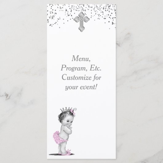 Meisjes Doop Doop Menu Programma (Voorkant)