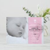 Meisjes doop/uitnodiging kaart (Staand voorkant)