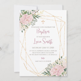 Meisjes doop uitnodigingen voor Christelijke doopf