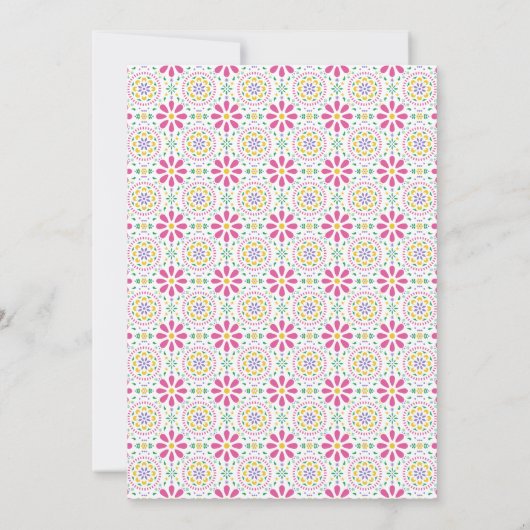 Meisje's Drie Esta Verjaardag uitnodiging (Achterkant)