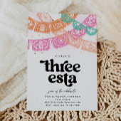 Meisje's Drie Esta Verjaardag uitnodiging