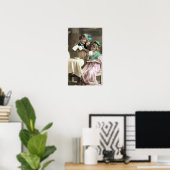  meisjes Drink Tea, 1910 Poster (Thuiskantoor)