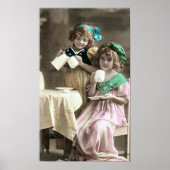  meisjes Drink Tea, 1910 Poster (Voorkant)
