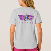 Meisjes Dubbelzijdig Harris-Walz Wing / Stamp Meda T-shirt (Achterkant)