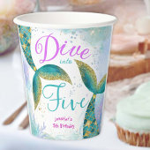 Meisjes Duiken in Vijf 5e Verjaardag Papieren Bekers