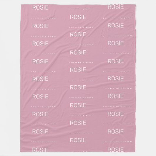 Meisjes Dusty Rose Persoonlijke Script Naam Fleece Deken (Voorkant)