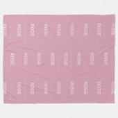 Meisjes Dusty Rose Persoonlijke Script Naam Fleece Deken (Voorkant (Horizontaal))