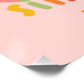 Meisjes Dwaasde Gans 1e Verjaardag Roze Welkomstbo Perfect Poster (Hoek)