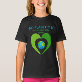 Meisjes Earth Day T-Shirt Geen Planeet B Groene Ha