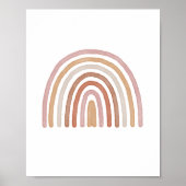 Meisjes Earthy Boho Regenboog Nursery Poster (Voorkant)