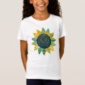Meisjes Eclectic Sunflower T-Shirt (Voorkant)