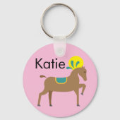 Meisje's editable schattig cartoon paard sleutelhanger (Achterkant)
