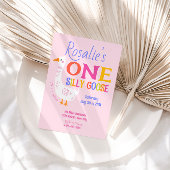 Meisjes Een Gekke Gans Zomer Kinder Eerste Verjaar Kaart