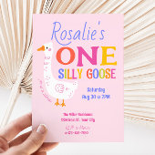 Meisjes Een Gekke Gans Zomer Kinder Eerste Verjaar Kaart