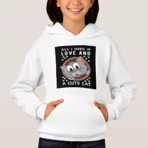 Meisjes Een Schattigee Kat Hoodies & Sweatshirts