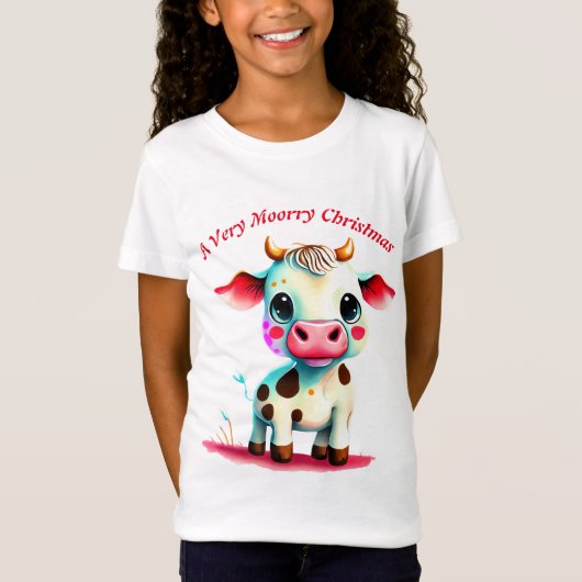 Meisjes "Een zeer Moore Kerst T-shirt. Christmas T-shirt (Voorkant)