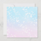 Meisjes Eenhoorn 8e Verjaardagsfeest Uitnodigingen (Achterkant)