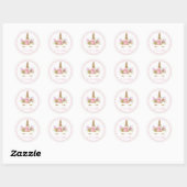 Meisjes Eenhoorn Baby shower Stickers (Vel)