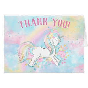 Meisjes Eenhoorn Dank u Kaarten