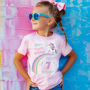 Meisjes Eenhoorn Magische Verjaardag T-shirt