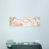 Meisjes Eenhoorn Verjaardagsfeestje Banners (Beurs)
