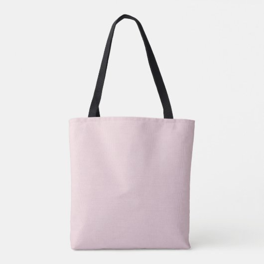 Meisjes Eenvoudige Blush Roze Gepersonaliseerde Mo Tote Bag (Achterkant)