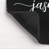 Meisjes Eenvoudige Zwarte Aangepaste Monogram Naam Muismat (Hoek)